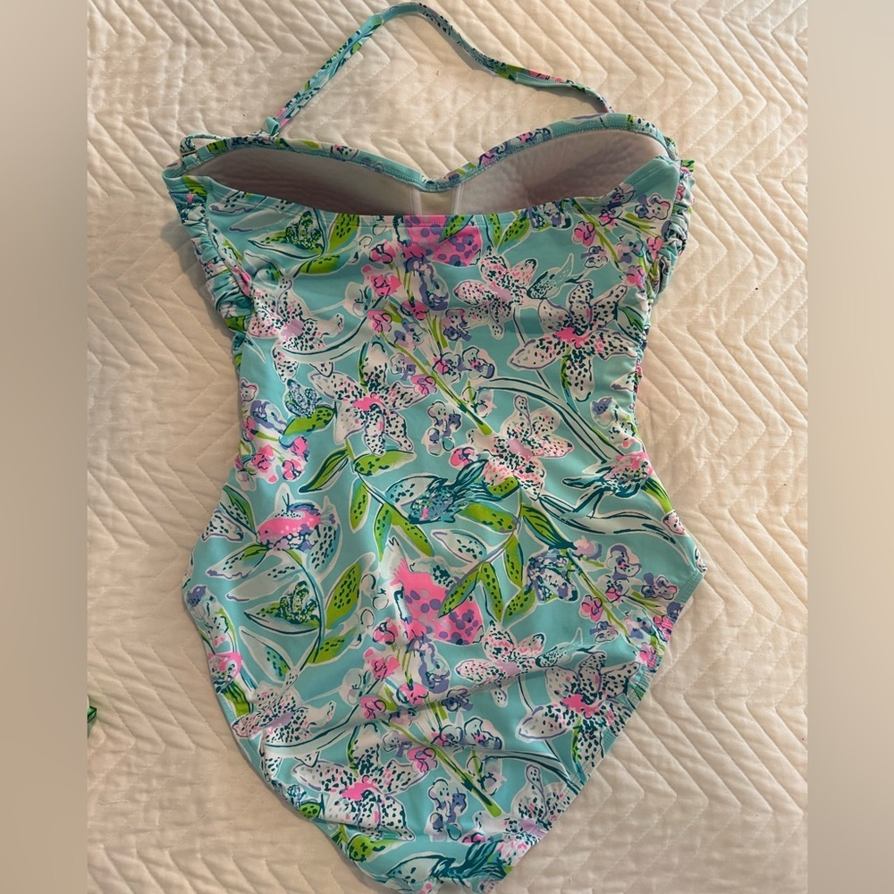 Lilly Pulitzer Flamenco One Piece Swimsuit Sway This Way Removable Strap 14 - Picture 2 of 13